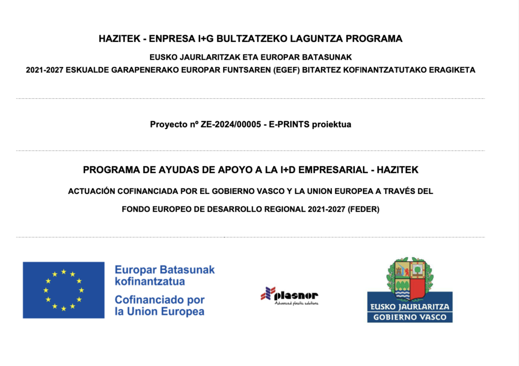 Impulsamos la innovación en Euskadi con HAZITEK 1 MAIER24HAZITEK E PRINTS just 2024 PLASNOR CARTEL FEDER